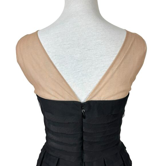Bcbgmaxazria Marina Embellished Sleeveless Black Tiered A-line Skirt Party Dress - Picture 8 of 12